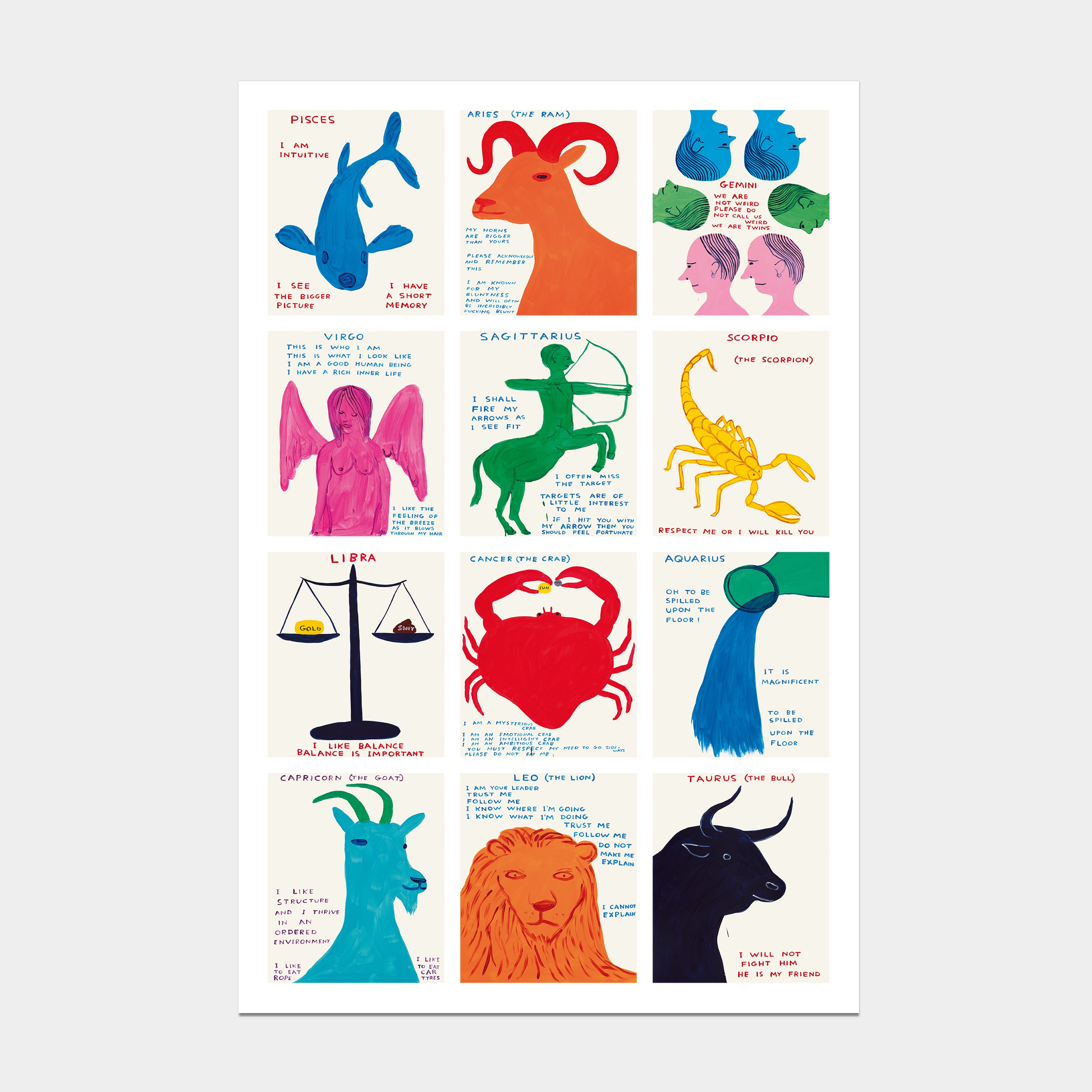 Signs of the Zodiac Maxi Poster (all 12 Signs) - Etsy
