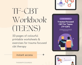 TG-CGT-werkbladen voor tieners: CGT-traumatherapiehulpmiddelen Hand-outs Oefeningen Hulpmiddelen voor counseling voor adolescenten Psychologie
