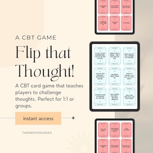 ¡Transforma ese pensamiento! Un juego de TCC - Juegos de TCC, juegos terapéuticos, desafíos mentales, terapia de grupo, terapia para adolescentes, escuela, terapia antirretroviral (ANT), herramientas terapéuticas