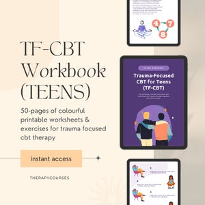 TF CBT Workbook for Teens - Trauma Focused CBT Therapy, Teen Therapy, Trauma Workbook, ptsd Worksheets, Cognitive Behavioural Therapy