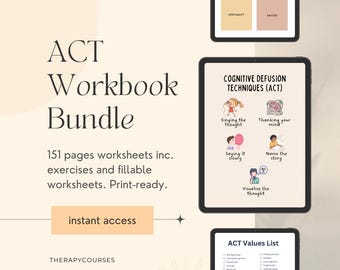 ACT-werkbladen: oefeningen voor acceptatie en commitment, hand-outs, therapiehulpmiddelen, counseling, psychologie