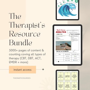 4000+ Therapy Resources Bundle, Worksheets for Therapy, Mental Health Resources, Therapy Tools, Handouts, Group Worksheets, Therapy Homework