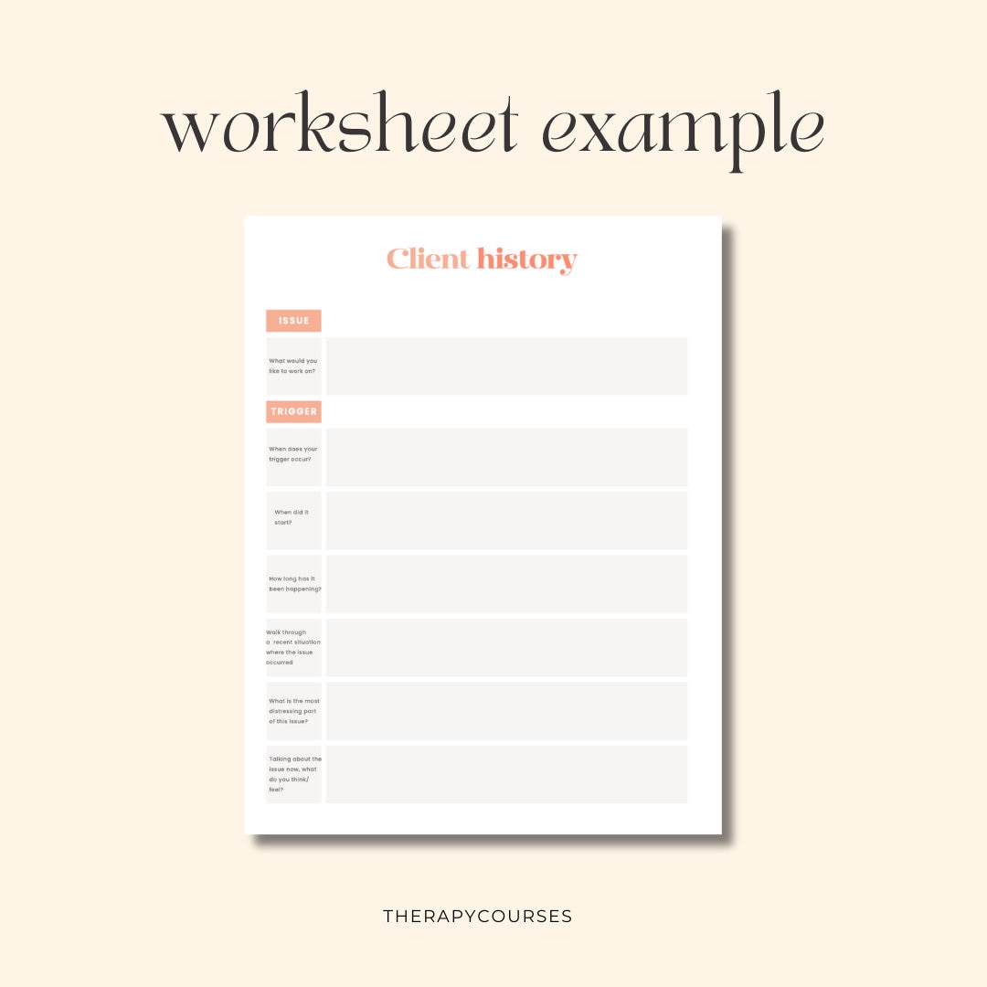 EMDR History Taking Worksheet Pdf Digital Version Phase 1 History EMDR History Taking Worksheet Pdf Digital Version Phase 1 History