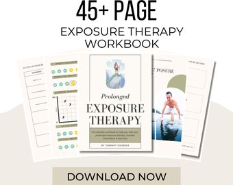 Exposure Therapy Worksheets PDF - C-PTSD Anxiety Prolonged Exposure (PE) Workbook - Trauma Therapy - Hierarchy, In-vivo, Imaginal Worksheets