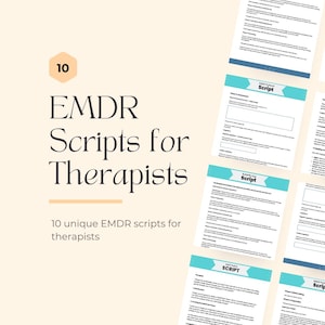 Scripts EMDR pour thérapeutes : Inc Phase 1-8, câlin papillon, endroit sûr, scripts (téléchargement PDF) Outils de thérapie Ressources de conseil