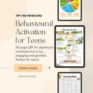Behavioral Activation Worksheets for Teens: Fun & Engaging Activities for Therapy and Groups - Therapy Game, Counselling Resources