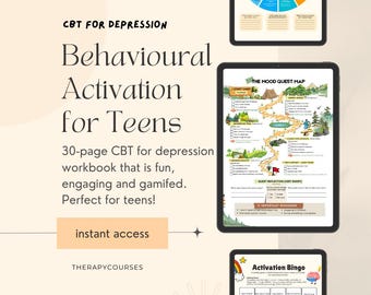 Behavioral Activation Worksheets for Teens: Fun & Engaging Activities for Therapy and Groups - Therapy Game, Counselling Resources