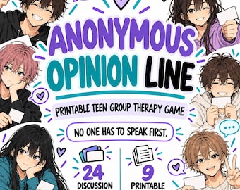 Teen Adolescent Group Therapy Game: Icebreaker, Low Pressure Discussions, Values Choice Cards - Psychology Games, Counselling Resources