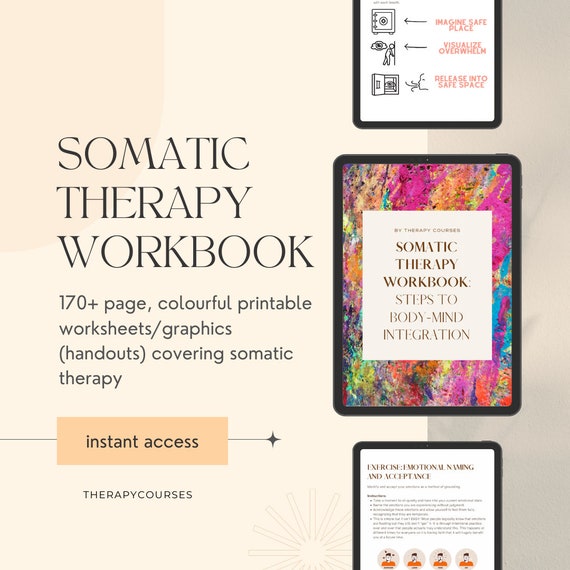 Somatic Therapy Worksheets: Therapy Tools, Handouts, Info, Exercises, Activities, Journal Prompts, Counselling Resources, Psychology (PDF)