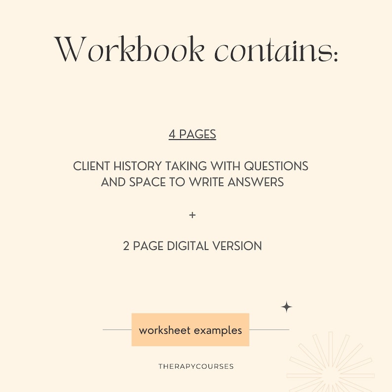 EMDR History Taking Worksheet Pdf + Digital Version - Phase 1 History ...