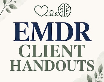 EMDR Client Handouts: Worksheets, Therapy Tools, Safe Place, Container, Trauma Coping Skills, EMDR Counselling Resources (PDF)
