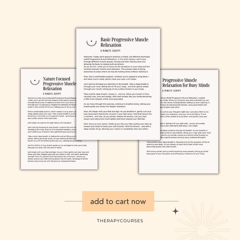 5-minute Progressive Muscle Relaxation Scripts: Guided Meditation ...