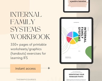IFS Worksheets: Internal Family Systems Therapy Tools, Parts Work, Exercises, Journal Prompts, Resources (Digital Download)