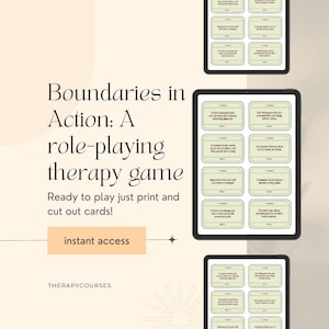 Boundaries in Action Therapy Game: Teen & Group Boundary Setting, A Role Playing using ″I″Sentences, Adolescent Tools, Counselling Resources