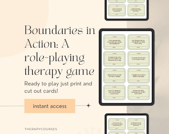 Boundaries in Action Therapy Game: Teen & Group Boundary Setting, A Role Playing using ″I″Sentences, Adolescent Tools, Counselling Resources