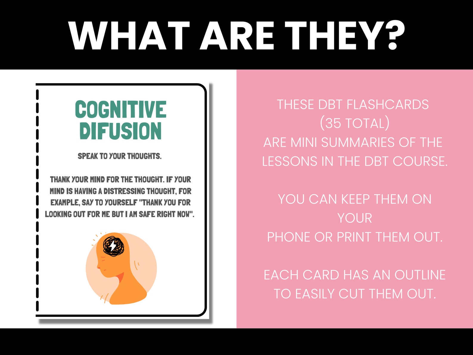 60 DBT Flashcards Coping Skills & DBT Affirmations Dbt Etsy