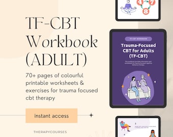 TG-CGT-werkboek voor volwassenen: trauma- en PTSS-werkbladen, therapiehulpmiddelen, counselinghulpmiddelen Hand-outs psychologie Oefeningen