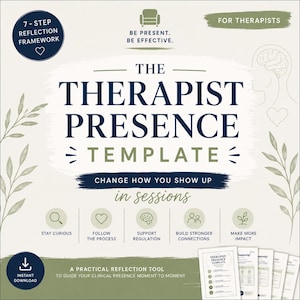 Therapy Session Flow Template: Be Present for Clients (Digital Download, Printable PDF)