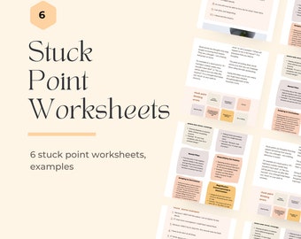 CPT Stuck Point Worksheet: Trauma & PTSD Therapy Exercise Activity Handout, Therapy Tools, Counselling Resources