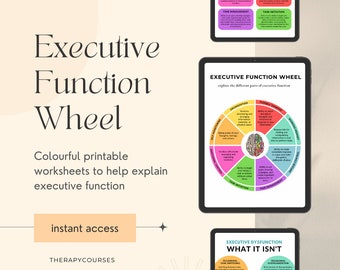 Executive Function Wheel: ADHD Therapy Worksheets (PDF)