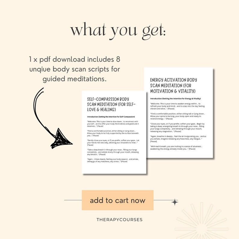 8 Body Scan Meditation Scripts: Guided Meditation Scripts, Therapy ...