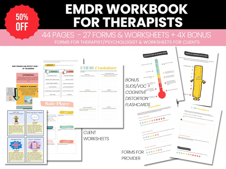 Printable EMDR Worksheets PDF Bundle History Taking Etsy Australia