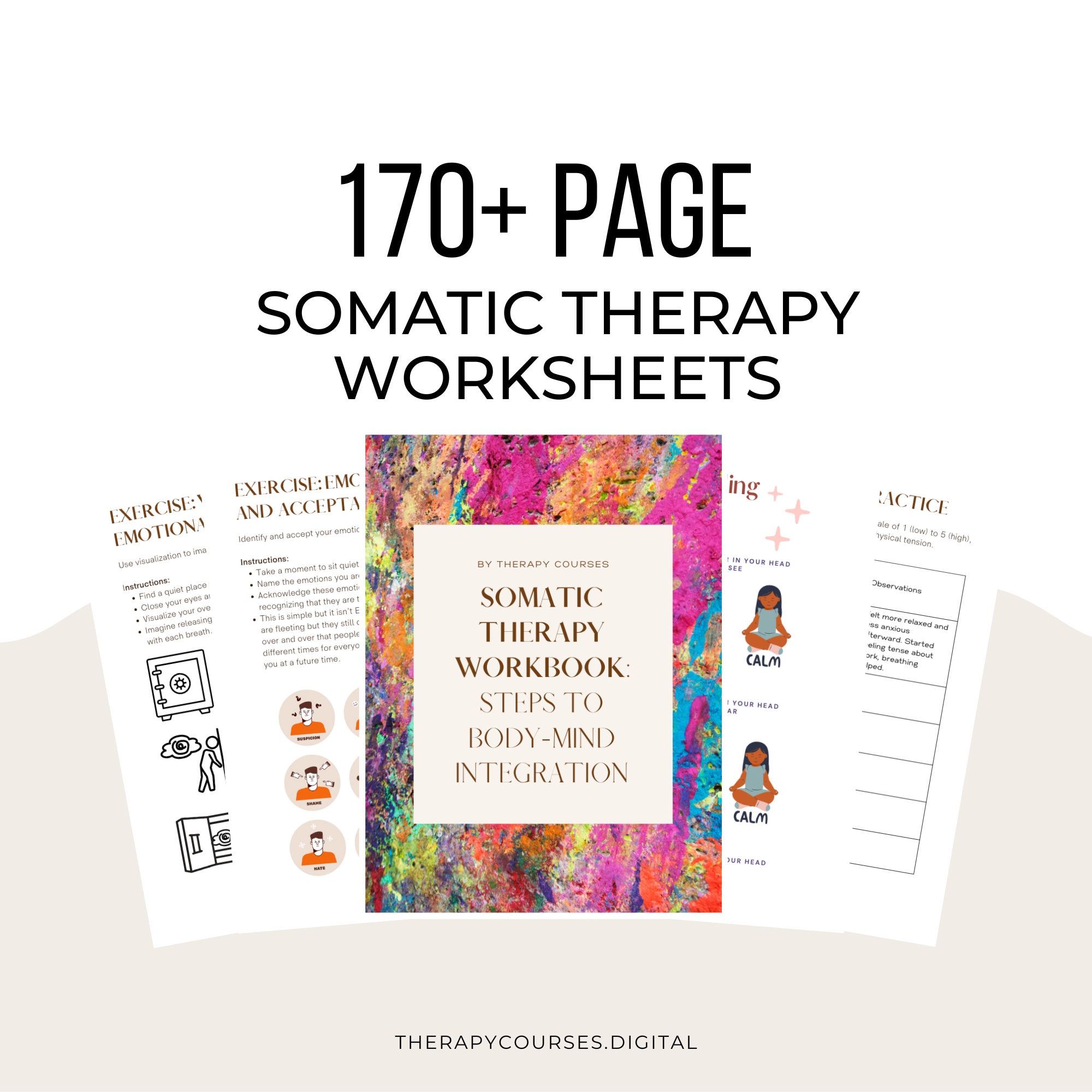 Somatic Therapy Worksheets Somatic Exercises, Workbook PDF, Activities