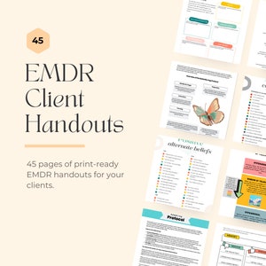 EMDR Client Handouts pdf - 45 EMDR Handouts, Recursos EMDR, Explicação emdr para clientes, Planilhas emdr para impressão, habilidades de enfrentamento de traumas