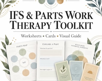 IFS Worksheet Bundle: Internal Family Systems Workbook, Parts Mapping, Unblending Therapist Resources, Psychology Worksheets, Flashcards