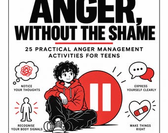 Anger Management Therapy Activities for Adolescents: 25 Practical Exercises for Teens , Group Therapy, Counseling Games, Resources