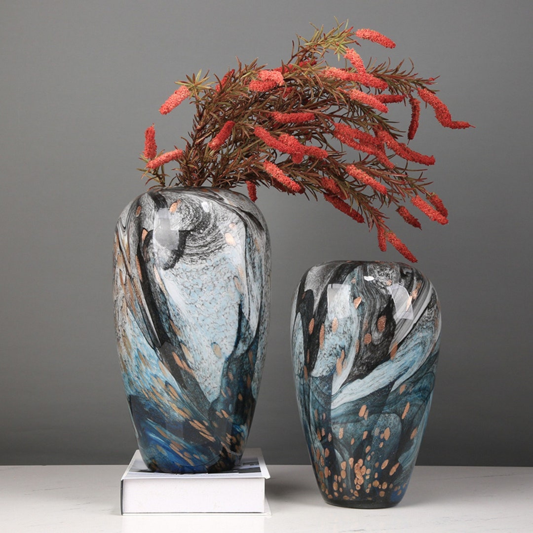 Stained Glass Flower Vase Creative Glass Vase Handmade Etsy