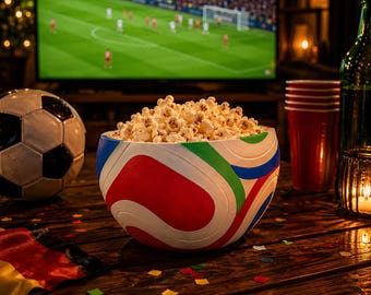 FIFA World Cup 2026 Trionda-snackschaal STL, voetbalsnackschaal en -tray, 3D-geprinte serveerschaal voetbalfan