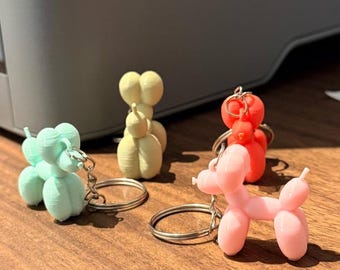 Ballonhondsleutelhanger 3D STL-bestanden, 3D-sleutelhangerafdrukbestanden, ballonhondsleutelhanger STL | 3D-afdrukbaar sleutelhangermodel