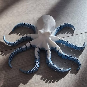 Plik do druku 3D z uroczym brelokiem Flexi Octopus 3MF, plik 3MF z ruchomą, uroczą ośmiornicą do druku 3D, pliki do druku 3MF