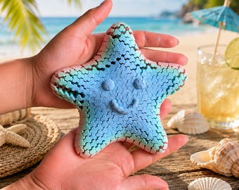Flexi Starfish Star Fidget STL-bestand 3D-afdrukbaar oceaan Flexi-bureau, knikbaar zeester Fidget-speelgoed – 3D-afdruk Flexi Desk Art