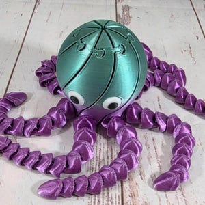 Blobtopus Articulated Octopus STL, Wiggly Slime Sea Creature, Elastyczna Zabawka Fidget, Uroczy Dodatek na Biurko, Plik STL do Wydruku