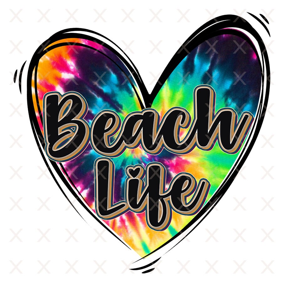 Tie Dye Love Beach Life Png, Beach Sublimation Designs Downloads, Retro ...
