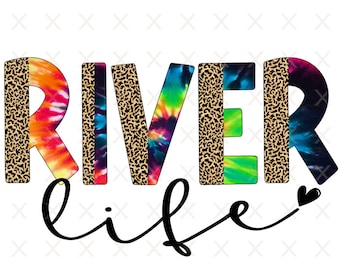 Tie dye river life png, River sublimation designs downloads Retro river vibes shirts for woman heart clipart design summer clipart files