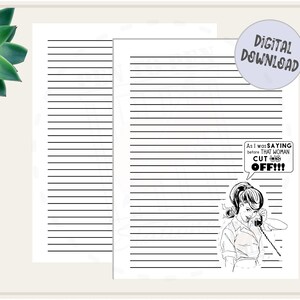 Como eu estava dizendo - Você tem 60 segundos | Papelaria para impressão Papel para escrever cartas | Download digital instantâneo US Letter 8,5x11 e A4 PDF forrado