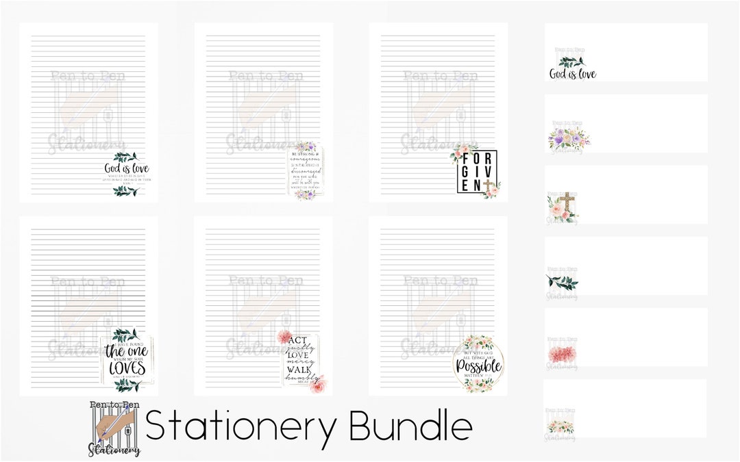 God is Love Christian Stationery Bundle Worship Bless Etsy