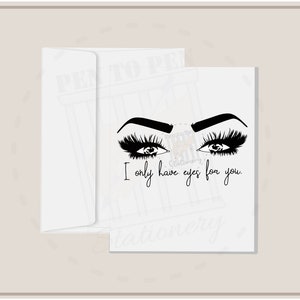 Solo tengo ojos para ti 3 pestañas / Tarjetas para personas encarceladas / Esposa en prisión Amiga de la familia Novia / Larga distancia / Apoyo amoroso