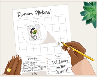Cuffed Money on the Phones | Prison Wife Phone Call Planner Sticker | Family Friend Girlfriend | Long Distance Love Support, Inspiration
