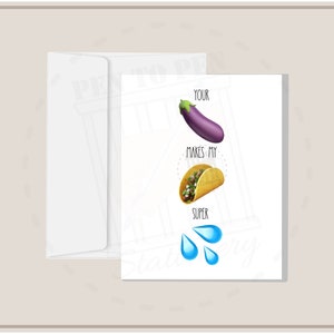 Sua Berinjela Meu Taco | Cartão Emoji para encarcerado | Prisão Esposa Família Amigo Namorada | Longa Distância | Inspiração de apoio ao amor verdadeiro