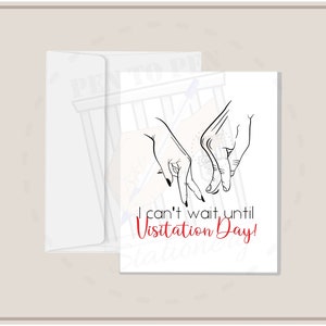Ich kann nicht bis zum Besuch warten | Karten für Inhaftierte Personen | Knast Frau Freund Freundin | Fernliebe Unterstützung Inspiration