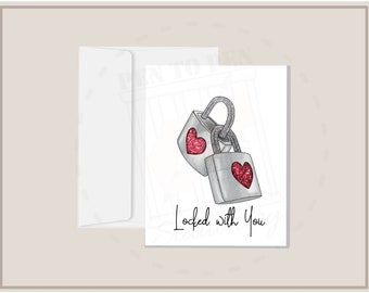 Locked With You | Cards for Incarcerated Individuals | Prison Wife Family Friend Girlfriend | Long Distance | Love Support Inspiration