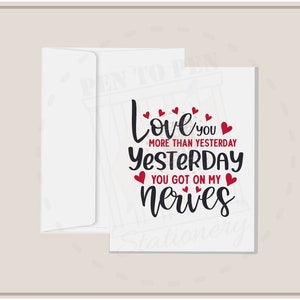 Te amo más que ayer / Tarjetas para personas encarceladas / Esposa en prisión Amiga de la familia Novia / Larga distancia / Apoyo amoroso