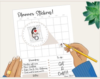 Cuffed Call | Prison Wife Phone Call Planner Sticker | Family Friend Girlfriend | Long Distance Love Support, Inspiration Cute