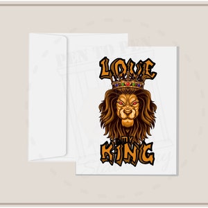 Amo a mi rey / Orgullo de león / Tarjetas para personas encarceladas / Esposa en prisión Amiga de la familia Novia / Larga distancia / Inspiración de apoyo