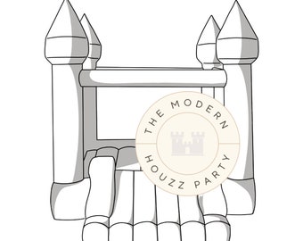 White Bounce House Castle