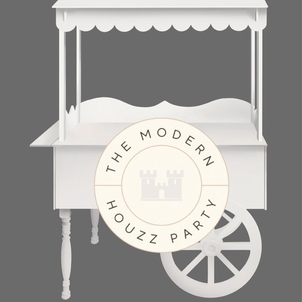 White Dessert Cart drawing